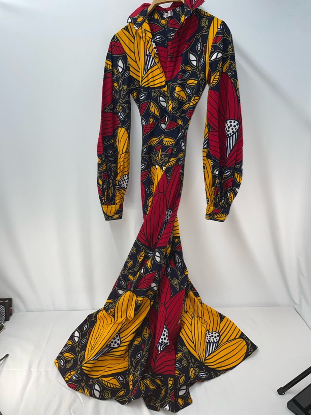 GRASS FIELDS PRINT SHIRT MAXI DRESS FTL-04-107